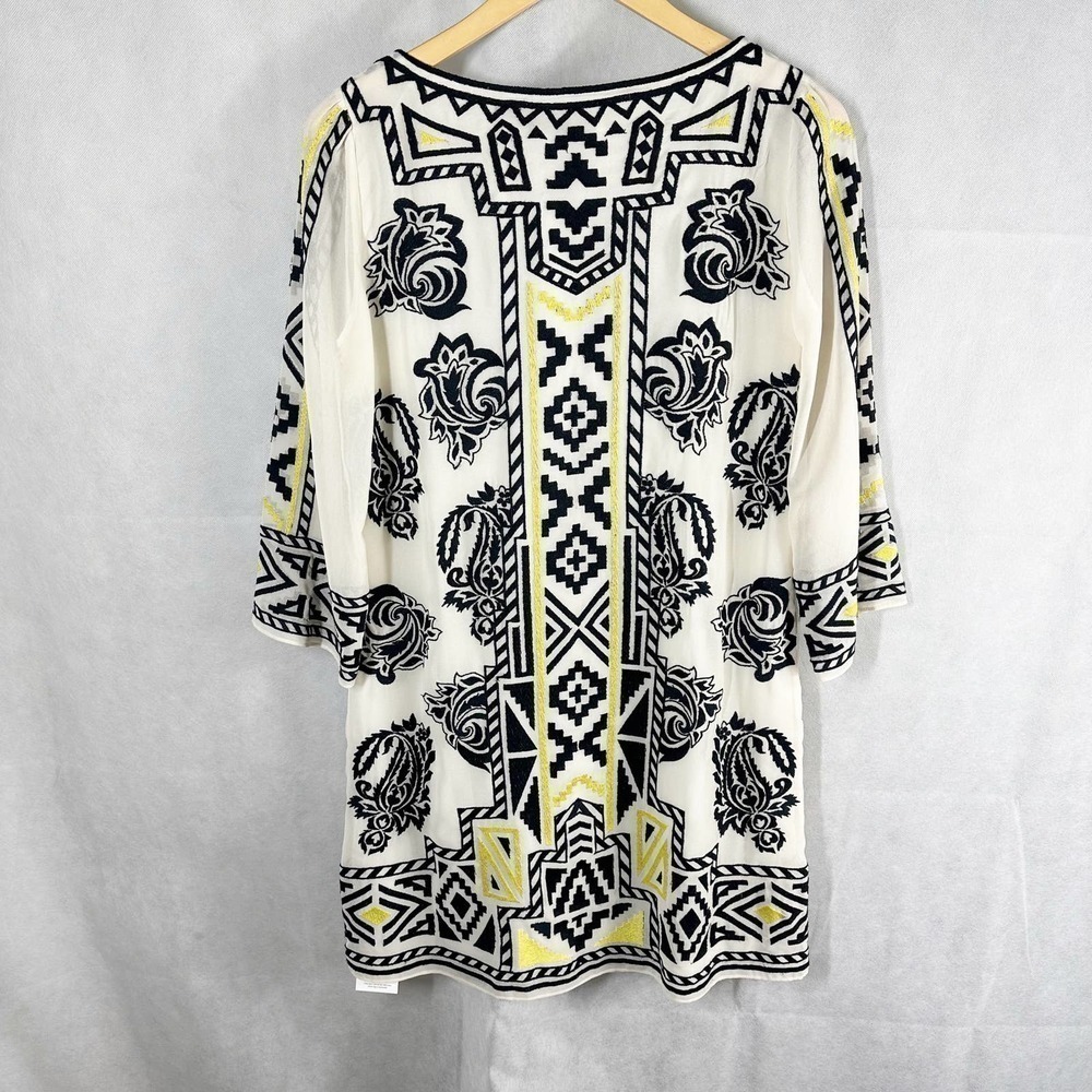 Alice + Olivia Lowell Embroidered Shift Mini Dress Size Small - Picture 2 of 14